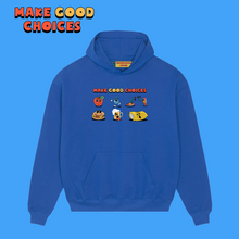 Load image into Gallery viewer, Make Good Choices?? - Unisex Boxy Hoodie (Worker Blue)
