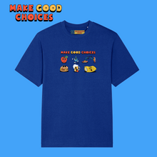 Load image into Gallery viewer, Make Good Choices?? - Heavy Tee (Worker Blue)
