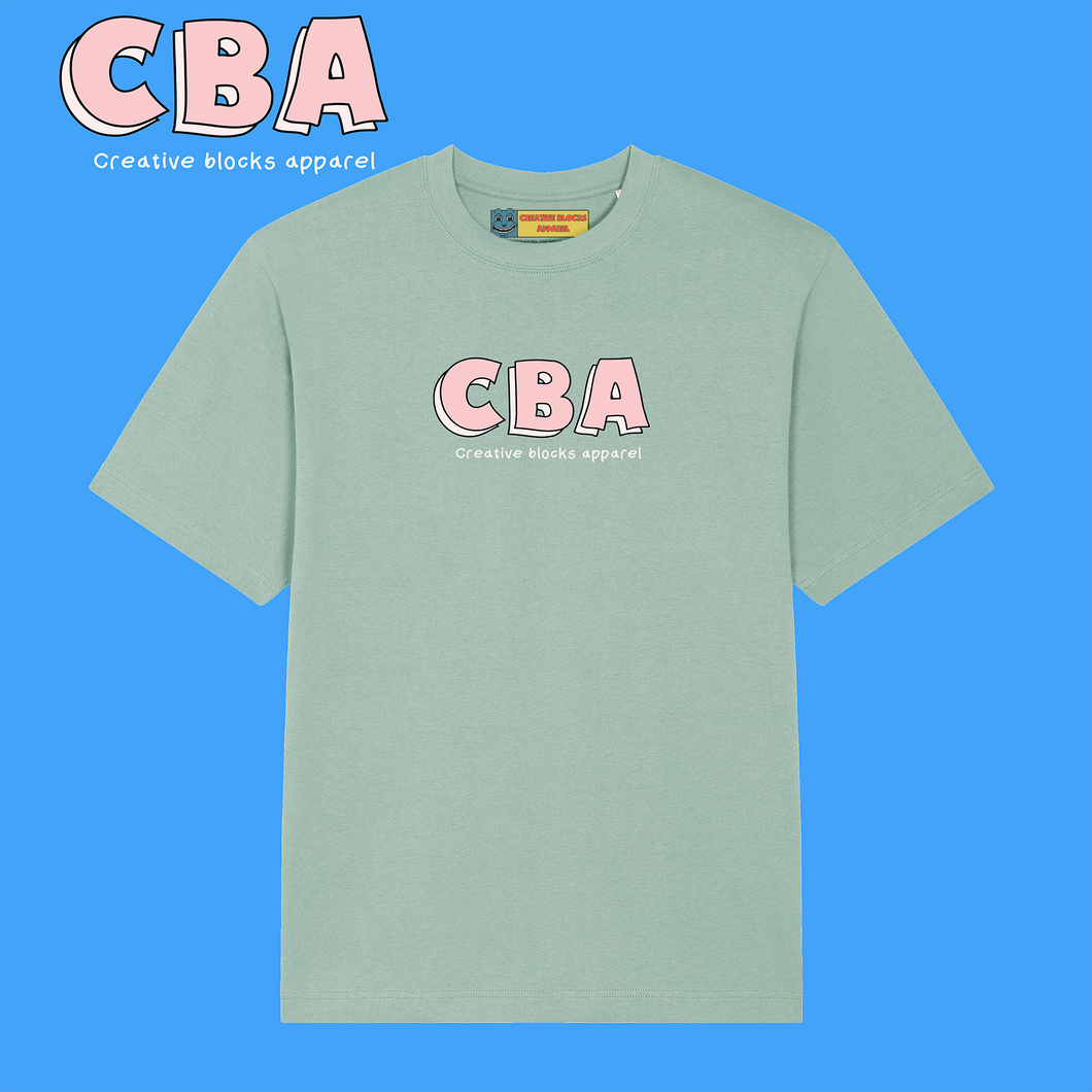 CBA Pink Logo - Heavy Tee (Aloe)